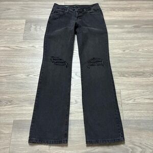 Y2K Style Wild Fable Low Rise Bootcut Distressed Black Jeans Size 2